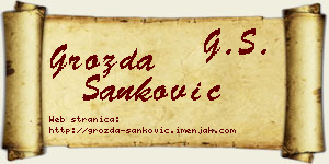 Grozda Sanković vizit kartica